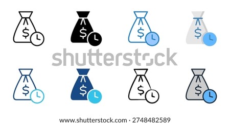 Liability icons set multiple style collection. Editable stroke 
