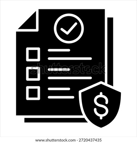 Liability Insurance Glyph Icon Vector Illustration