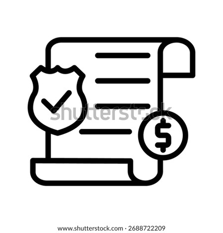 Liability line icon , vector, pixel perfect, illustrator file 