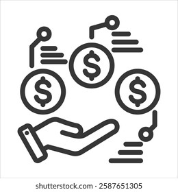 Liability Outline Icon Vector Illustration