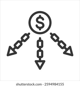 Liability Outline Icon Vector Illustration