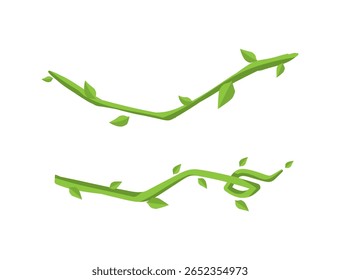 Liana Cartoon Vector on Green Colour