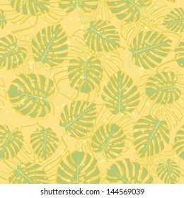 liana leafs, seamless background, vector illustration, eps 10