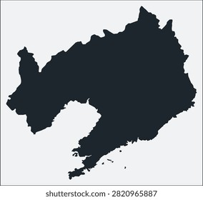Liaoning, CN, China map. Just a simple border map. Shape of the region. Flat boundary outline. Vector illustration.