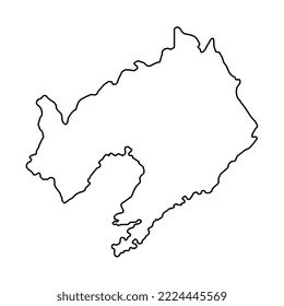 Liaoning province map, administrative divisions of China. Vector illustration.