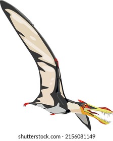 Liaoningopterus is a flying dinosaur. Vector illustration.