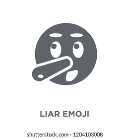 Liar emoji icon. Liar emoji design concept from Emoji collection. Simple element vector illustration on white background.