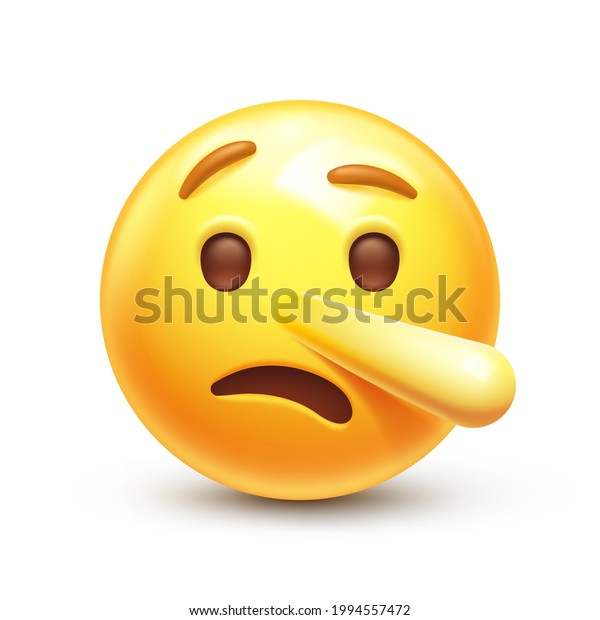 Liar Emoji Pinocchio Emoticon Long Nose Stock Vector (Royalty Free ...