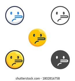 cara mentirosa, paquete de iconos plano
