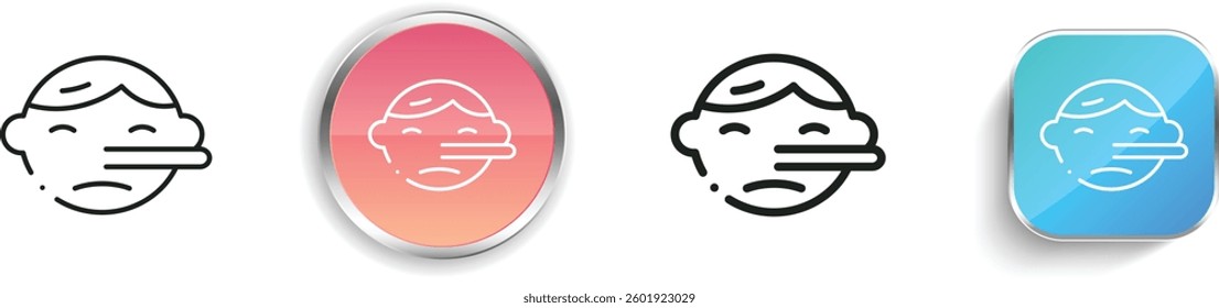 liar icon. Thin Linear, Regular and Button Style Design Isolated On White Background