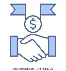 Liberalization Blue Icon Style Collection