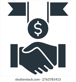 Liberalization Glyph Icon Style Collection