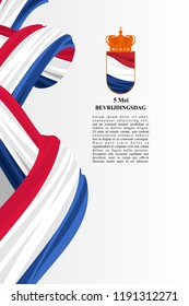 Liberation Day (Bevrijdingsdag) of Netherland vector illustration. Suitable for greeting card, poster and banner.  