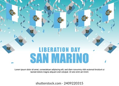 Liberation Day San Marino background. Vector illustration