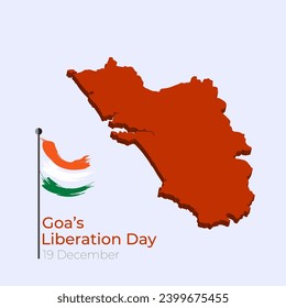 Goa’s Liberation Day vector, illustration. 19 December.