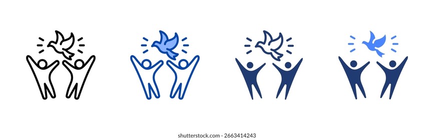 Liberation icon set multiple style collection