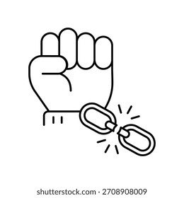 Icono de liberación con fondo blanco Vector ilustración de stock