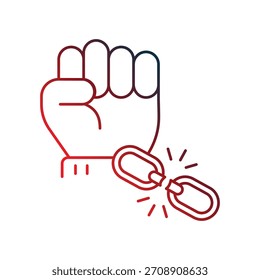 Icono de liberación con fondo blanco Vector ilustración de stock
