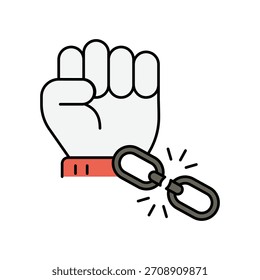 Icono de liberación con fondo blanco Vector ilustración de stock