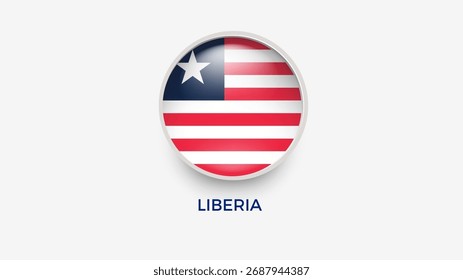 Ilustrador de Vector de bandera 3D de Liberia 