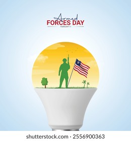 Liberia Armed Forces Day Creative Design, Armed Forces day Ads Social media post