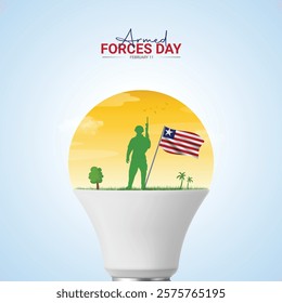 Liberia Armed Forces Day Creative Design, Armed Forces day Ads Social media post