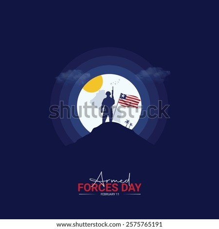 Liberia Armed Forces Day Creative Design, Armed Forces day Ads Social media post