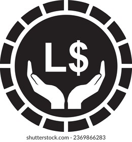 Liberia currency black vector high quality files 