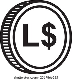 Liberia currency black vector high quality files 