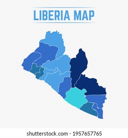 Liberia Detailed Map With Regions