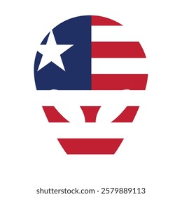 Liberia face mask flag icon