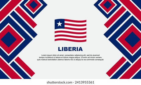 Liberia Flag Abstract Background Design Template. Liberia Independence Day Banner Wallpaper Vector Illustration. Liberia