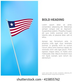 Liberia flag Brochure - Vector Flyer Cover Page Design
