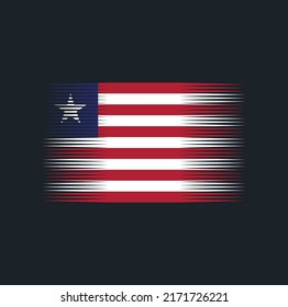 Liberia Flag Brush. National Flag