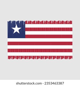 Ilustración del vector del pincel de bandera de Liberia