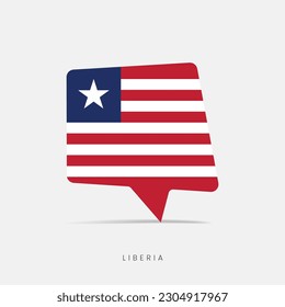 Liberia flag bubble chat icon