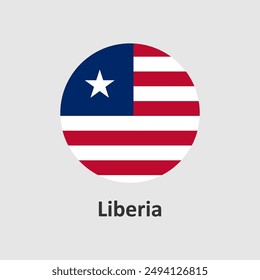 Liberia flag design vector illustration on a white background for graphic and web design.