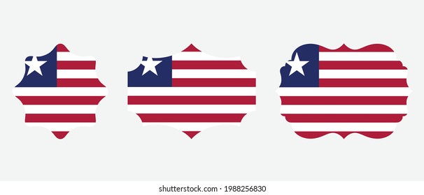 Liberia flag. flat icon symbol vector illustration