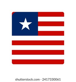 Liberia flag. Liberia hexagon flag. Vector illustrator