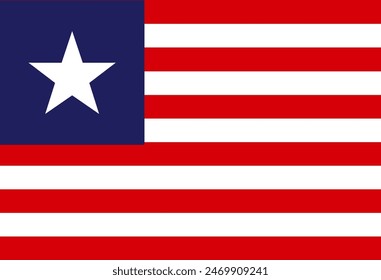 Liberia flag illustrator country flags