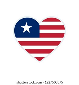Liberia flag. Liberia love flag.