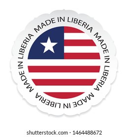 Liberia Flag .Liberia national official colors, Made in Liberia a white background.Vector