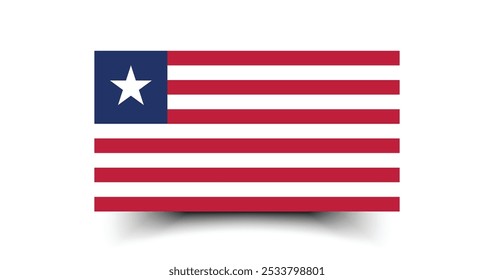 Liberia flag official colors and proportion digital vector illustration
