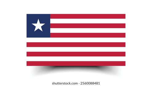 Liberia flag official colors and proportion digital vector illustration