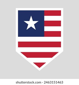 Liberia Flagge in Schildform Rahmen