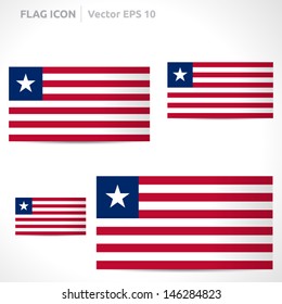 Liberia flag template | vector symbol design | color red white and blue  | icon set