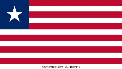 Liberia Flag Vector for Designer.