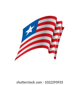 Liberia flag, vector illustration