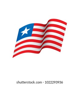 Liberia flag, vector illustration