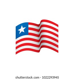 Liberia flag, vector illustration